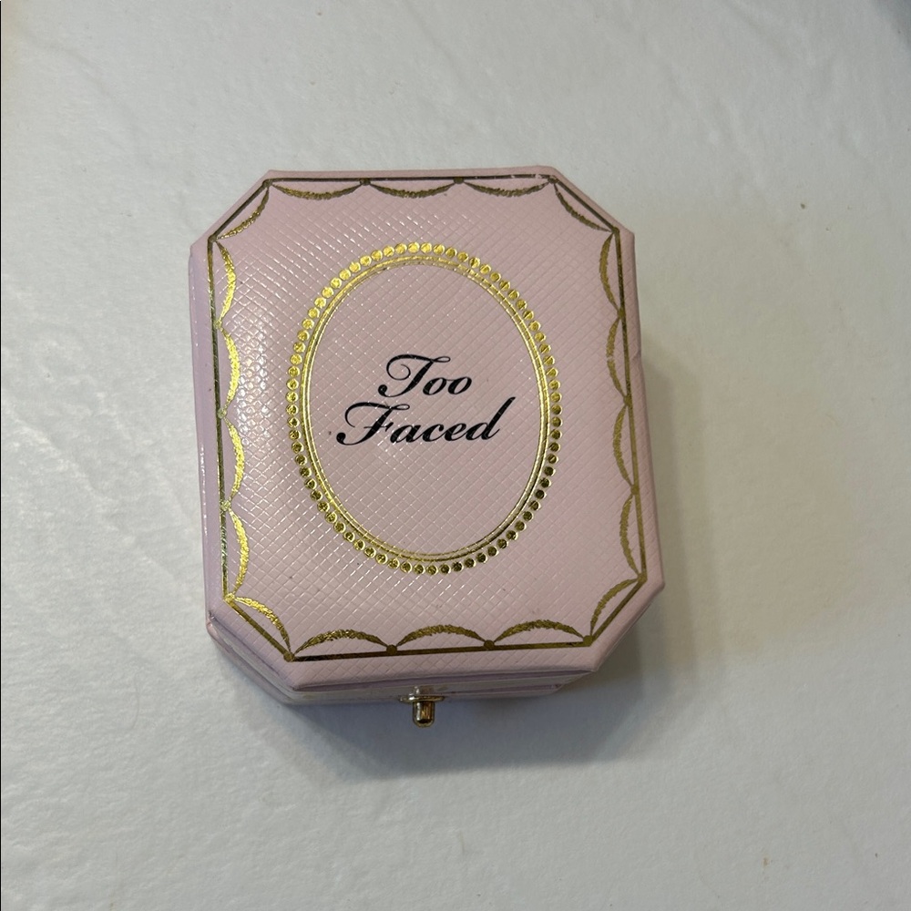 Too Faced Blush Pink Box with Gold Detailing